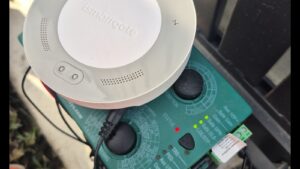 Smart gate controller installed on gate motor system for smartphone control and automation