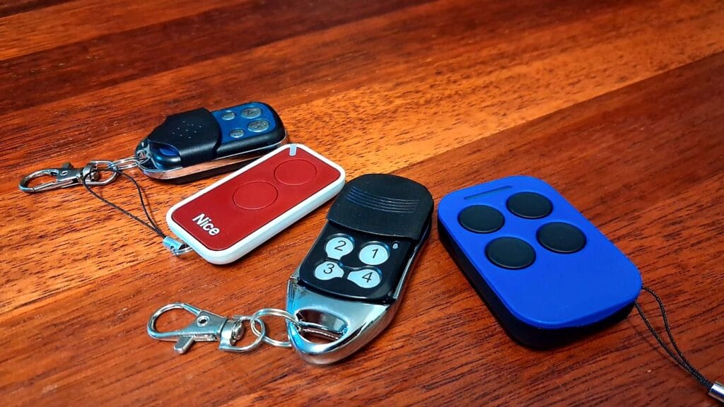 Mixed garage and gate remotes for replacement and programming